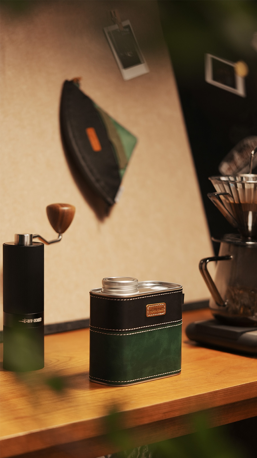 Canister almacenamiento de cafe cuero MHW-3BOMBER - Imagen 3