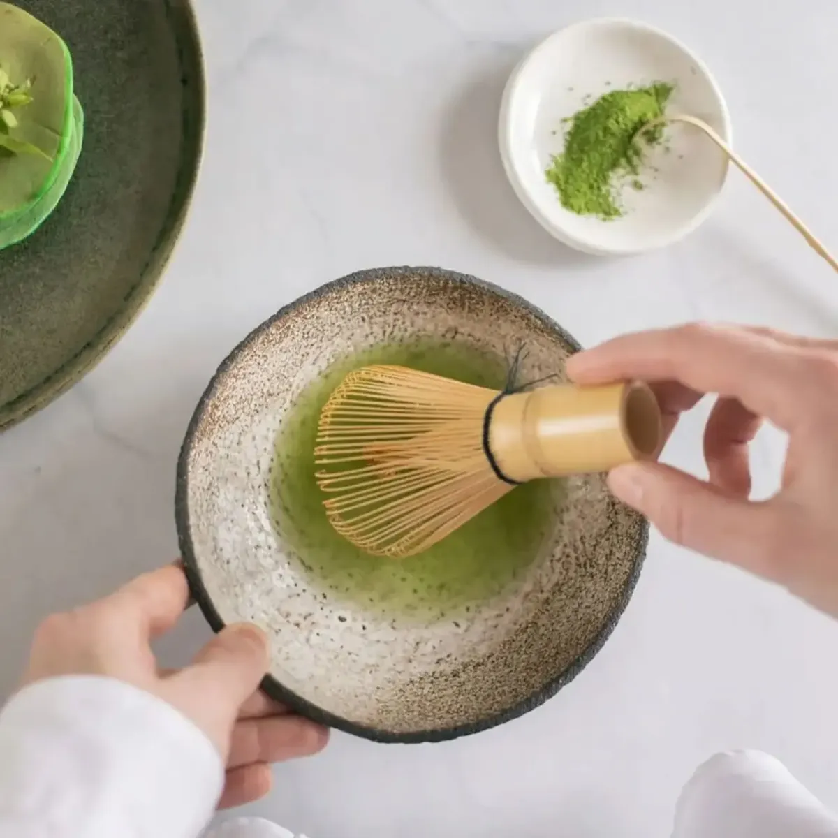 Chasen batidor revolvedor tradicional bambú para té Matcha - Imagen 4