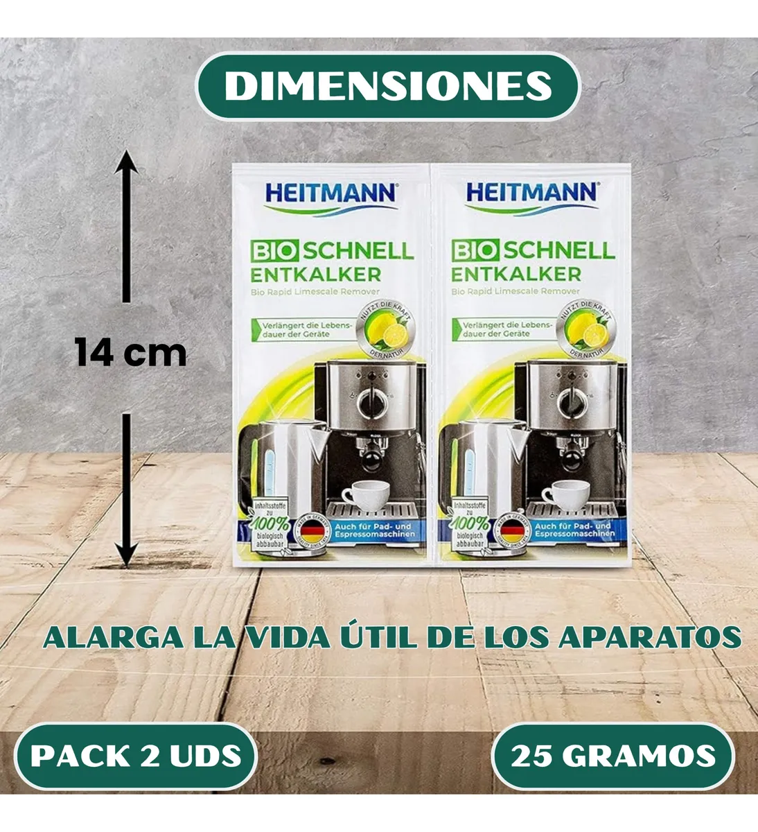 Descalcificador para máquinas de espresso o hervidores 2 unidades - Imagen 2
