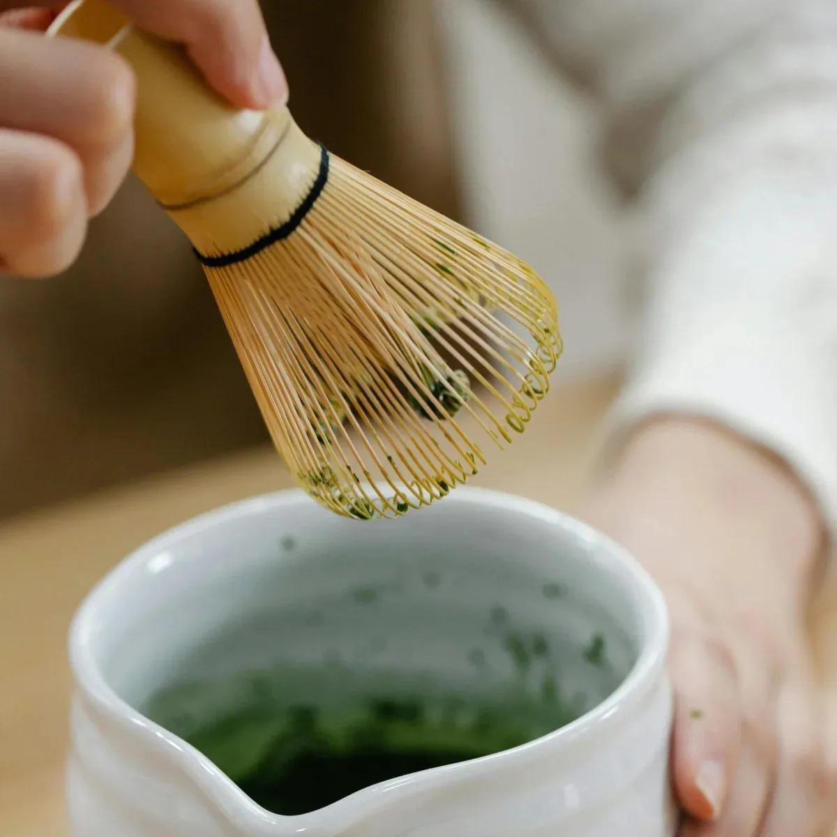 Chasen batidor revolvedor tradicional bambú para té Matcha - Imagen 3