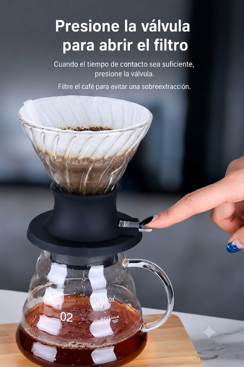 Cafetera Dripper V60 02 Switch Inmersión (1-4 tazas) - Imagen 4